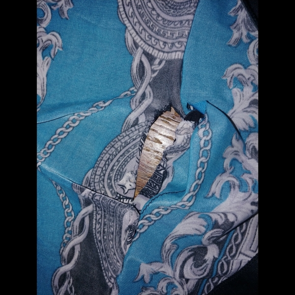 🔥 NWT DOTS silky medallion bat wing belted tunic - Picture 6 of 7